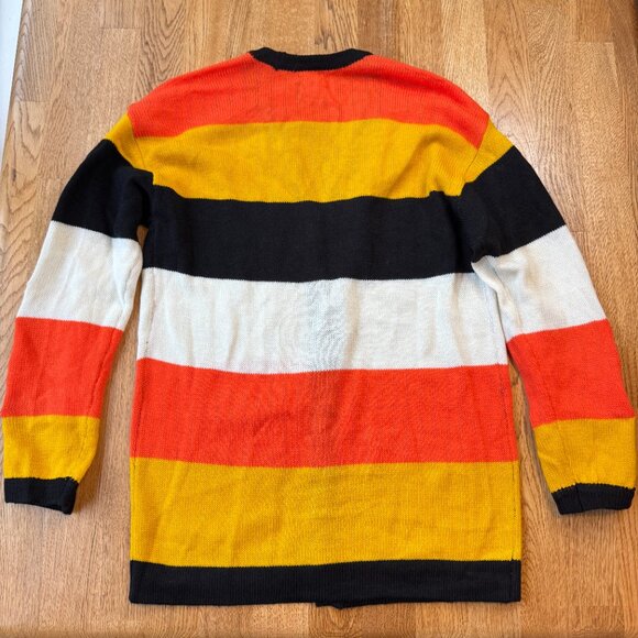 Disney Her Universe Halloween Striped Cardigan Mickey Candy Corn Small NWT - Picture 8 of 10